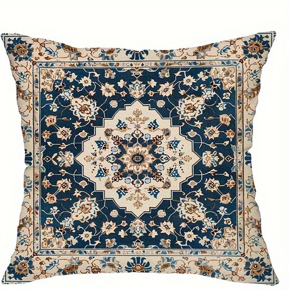 Retro classic floral pattern printing pillowcase ethnic style home furnishing room decoration pillow cover sofa cushion cover