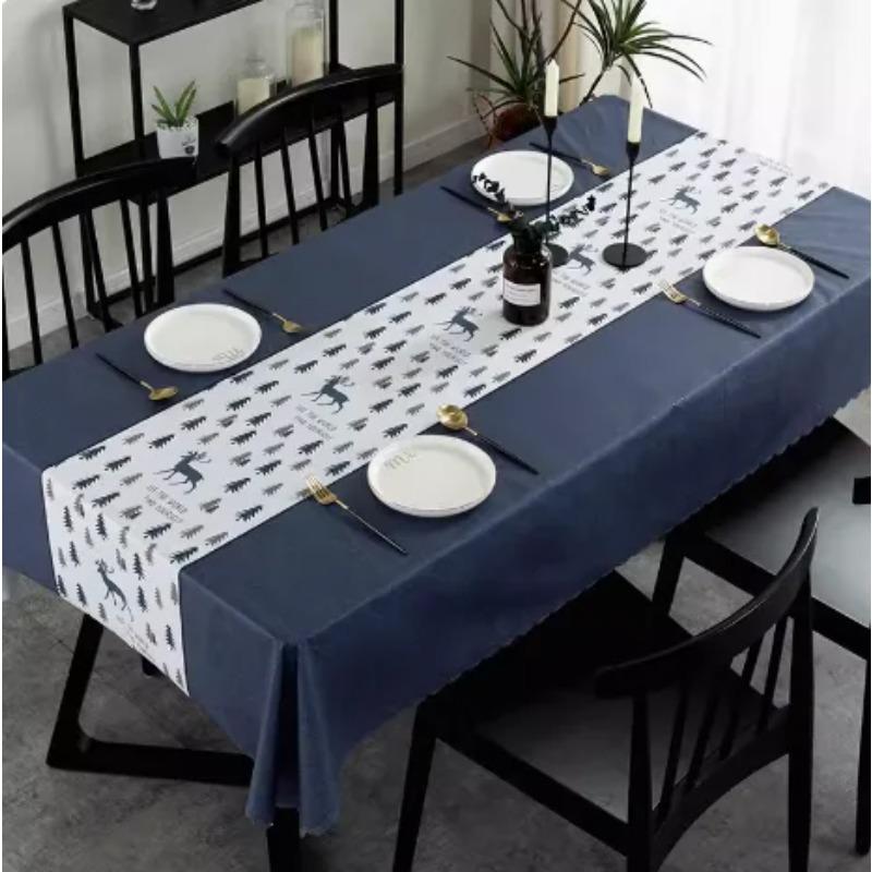New Printe Rectangle Round Table Cloths Waterproof  Plastic PVC Oilproof Tablecloths Table Cover Home Decor Christmas Tablecloth