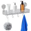 Suction Cup Storage Holder Large Capacity Wall-Mounted Shower Caddy No-Drill Bathroom Organizer for Home Bathroom Vanities