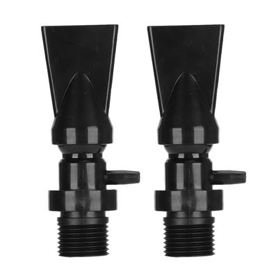 2pcs 360 Degrees  Rotating Adapter Aquarium Duckbill Nozzle Fish Tank Water Outlet Tube with Aeration Port