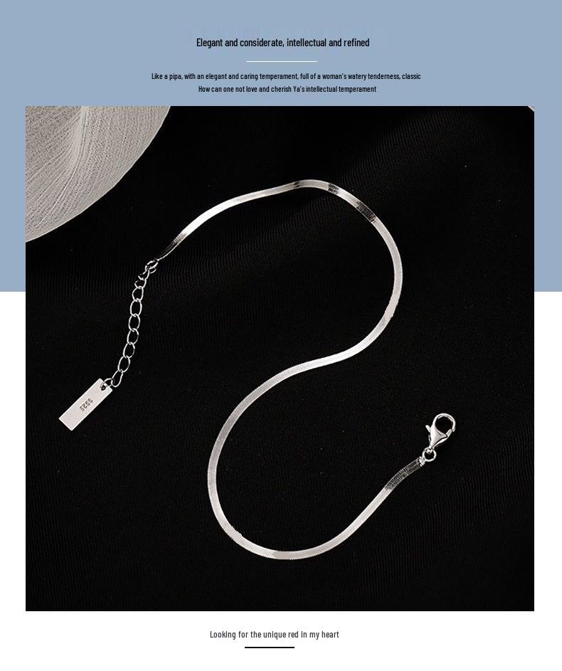 Versatile S925 Sterling Silver Anklet for Girls - Simple, Stylish Foot Chain for Summer and Autumn