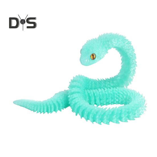 30cm/40cm/60cm 3D Printed Snake Ornament Movable Joints Bedside Table Snake Figurine Prank Toy Desk Decor
