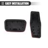 Motoforti Brake and Accelerator Pedal Covers for Chevy Cruze Black and 1 Set 2009-2020, Metal, Red,