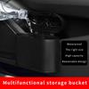 Universal Car Hanging Trash Can Mini Car Flip Cover Debris Organizer Storage Box ABS Square Push Car Interior Accessories