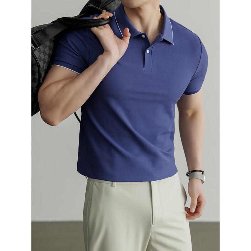 Hengyuanxiang Men's Cool-Feel Short-Sleeve Polo Shirt
