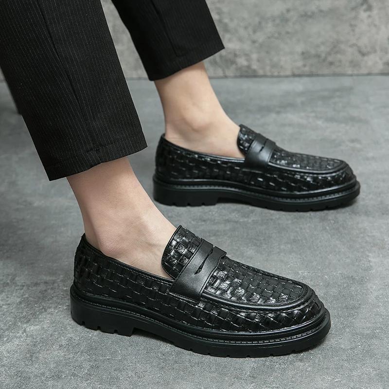 Mens Shoes Leather Male Men's Men Oxfords Shoes for Men Luxury Designer Loafers Platform Men Leather Man Shoes