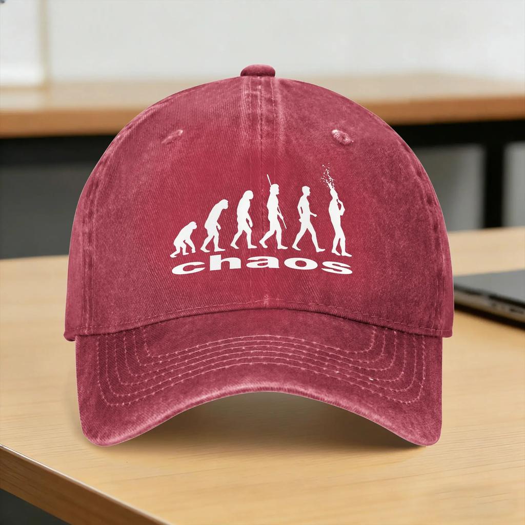 More Chaos Evolution Kens Carsons Sun Baseball Cap Classic Couple Women Washed Hip Hop Hats SunProof Kpop Rock Baseball Caps