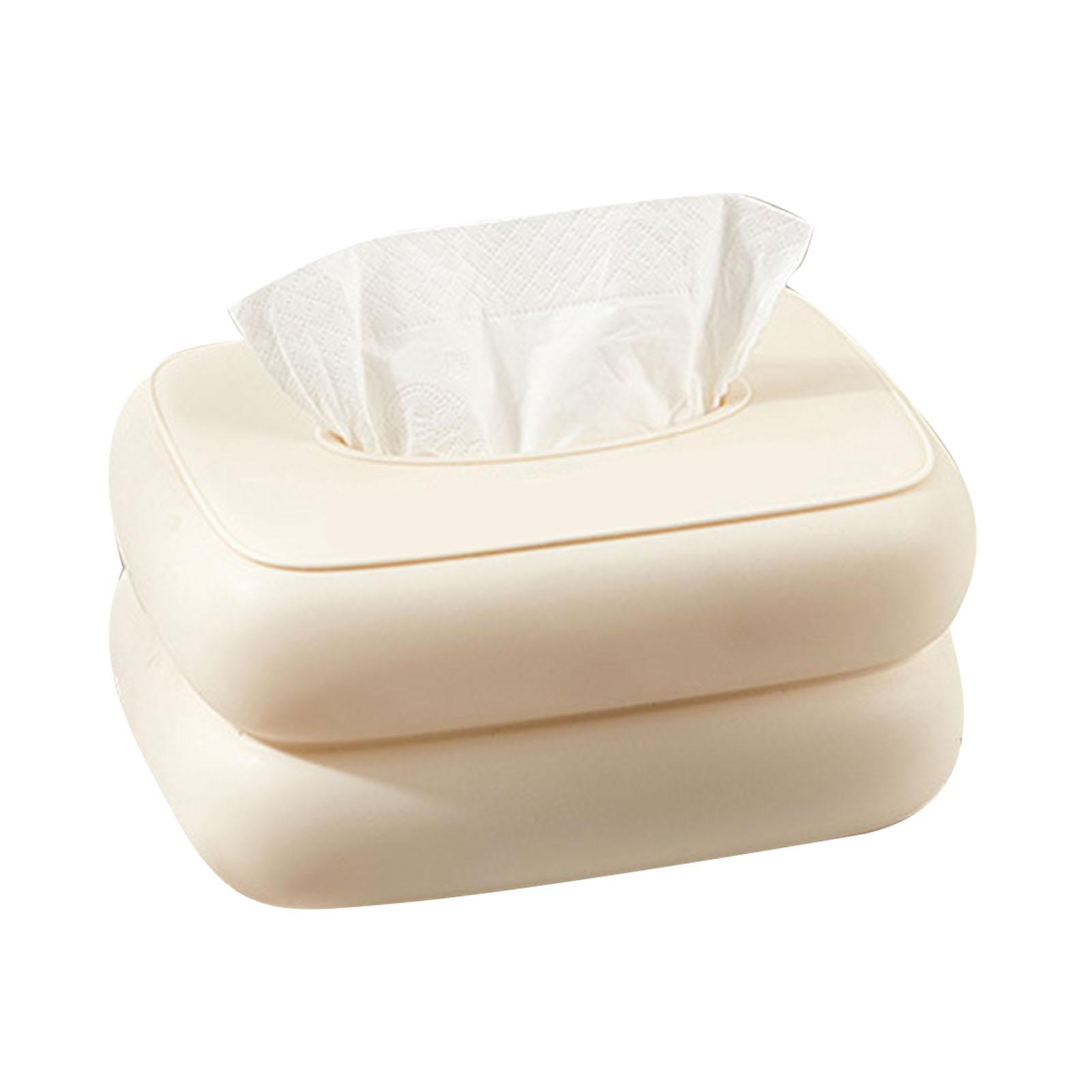 

Крышка для коробки с салфетками в кремовом стиле, большой вместимости, с широким отверстием, многофункциональный органайзер-диспенсер для салфеток белый
