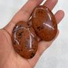 New Arrived High Quality Mahogany Obsidian Palm Healing Stone Crystal Crafts for Home Decoration