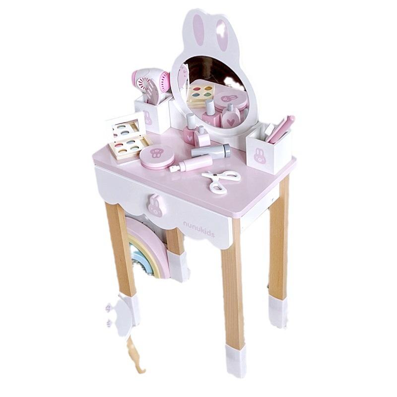 Nordic Kids' Pink Princess Vanity Table & Makeup Set - Perfect Birthday Gift for Girls