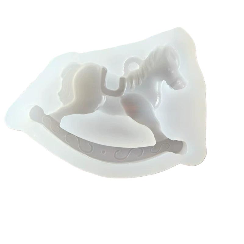 3D-Pferd-Silikonform Multifunktionale Tier-Harzformen Ton Gips Bastelform Leicht zu reinigen Pferd-Harzform für Heimdekoration