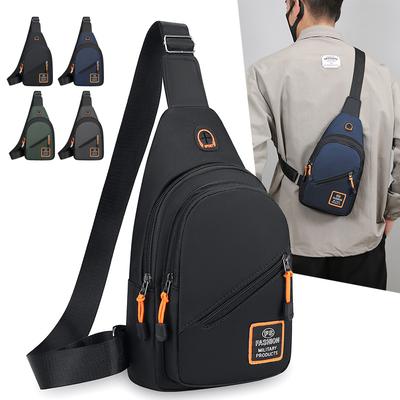 Men's Business Chest Bag, Multi-layer, Single Shoulder Crossbody Backpack, 2025 New Model, Portable, Wear-resistant, Men's Bag