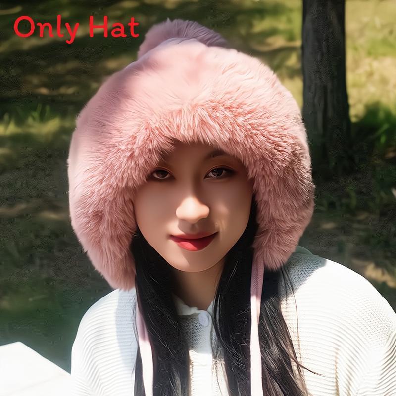 Traditional Style Knitted Hat For Women With Ear Protection And Neck Guard For Winter Cold Weather
