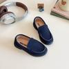 Mocassini Primavera Bambini Scamosciati Minimalisti alla Moda Unisex Ragazzi Ragazze Scarpe in Pelle Versatili Antiscivolo Monocolore Scarpa Bambino