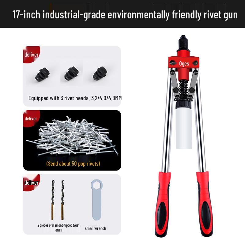 Aluminum Alloy Rivet Gun with Pliers for Household Manual Use