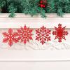 10CM Plastic Snowflake Christmas Tree Decorations - Hollow Powdered Snowflake Pendants