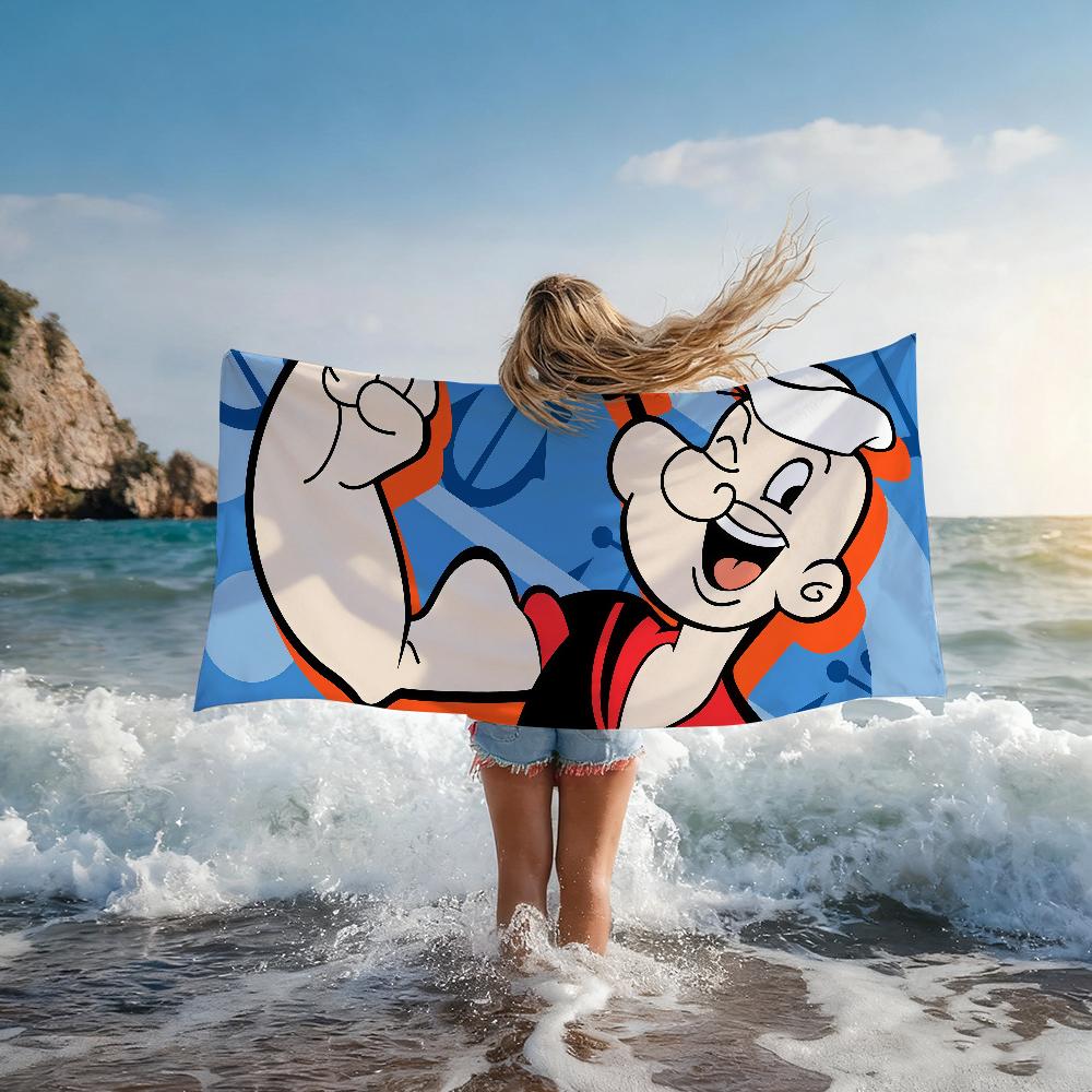 P-Popeye Marine Elements Nautical Sailors Quick Drying Beach Towels Are Suitable For Swimming Pools Camping Yoga And The Gym