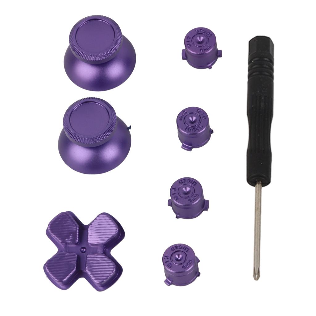 Game Controller Aluminum Alloy Buttons Thumb Stick Set Replacement Parts