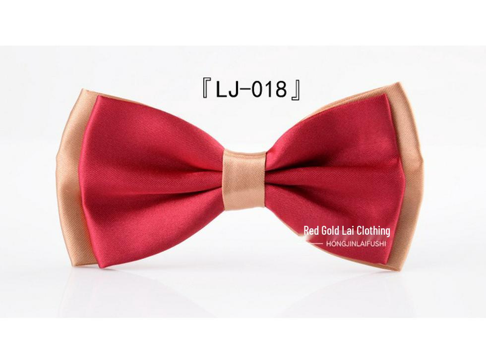 Men's Korean Style Color Block Bow Tie - Custom Business Casual & Formal Fashion Accessory