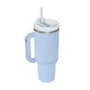 40oz Large Capacity Vacuum Insulated Stainless Steel Travel Mug With Straw Car Office Outdoor Use