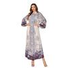 New Arrival Mesh Printed Beaded Maxi Dress, Wholesale Casual Party Long Dress for Events
