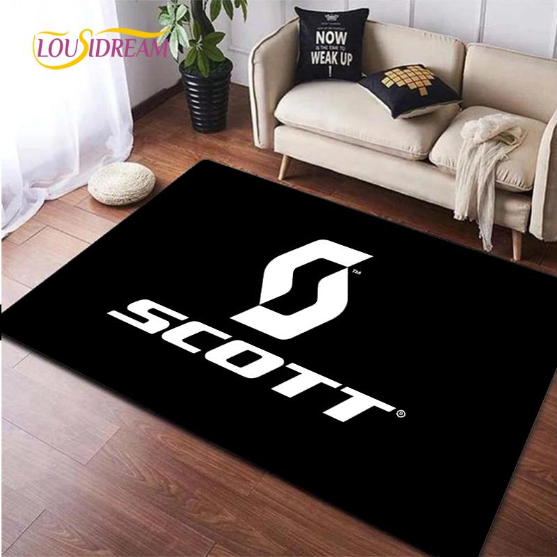 Tappeto con logo di bicicletta per Soggiorno Camera da letto Tappeti Cucina Bambini Porta Tappetino Antiscivolo Regalo di compleanno Oggetti di scena fotografici Alfombra Tappeto