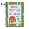 Creative Gift Card Organizer Christmas Book, 10-Page Holiday Holder with Write-On Office Exchange Supplies Notes, Festive Paper Booklet for