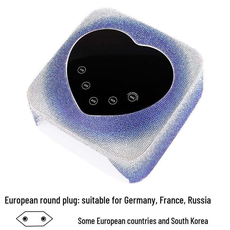 

Двухцветная лампа для сушки ногтей с градиентом из страз и беспроводной зарядкой - Высокая мощность, защита от потемнения