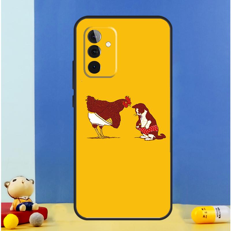 Cartoon Chicken Rooster Case For Samsung Galaxy A34 A14 A24 A15 A25 A12 A22 A32 A52 A51 A71 A13 A33 A53 A54 Cover