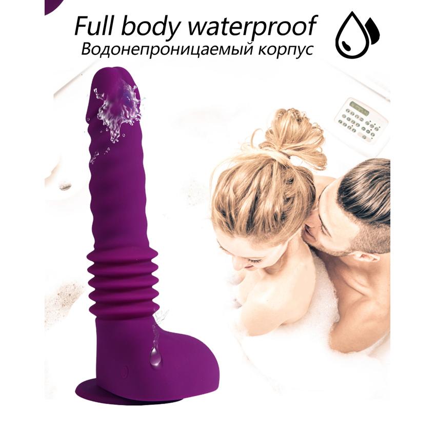 Dildo s vibrátorem na dálkové ovládání s přísavkou Teleskopická erotická hračka s velkým penisem pro ženy Stimulace bodu G pro ženskou masturbaci