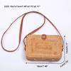 Quadratisch Rund Multi-Stroh Tasche Handtaschen Damen Sommer Rattan Tasche Handgefertigt Gewebt Strand Kreis Bohemia Handtasche