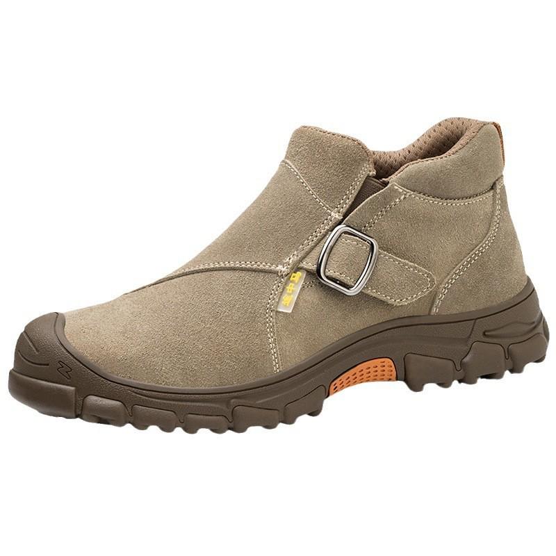 Men's Steel Toe Non-Slip Welding Work Shoes - High-Density, Anti-Smashing, Anti-Puncture, Wear-Resistant Safety Footwear