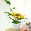 Home Decoration Artistic Sunflower Planters Garden Ornament Simple Living Room Tabletop Decorations Simulation Flowerpot Gifts