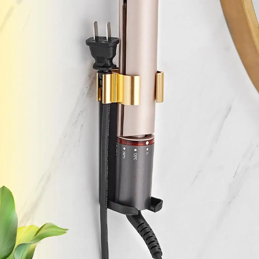 Hair Curler Holder Punch-free Universal High-temperature Resistant Hair Straightener Holder Bathroom Accessories