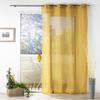 Rideau Voile effet lin 140x280cm Zazy Jaune