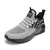 Large size summer and autumn men's sports shoes lightweight running shoes breathable fly-woven mesh shoes marathon long-distance running shoes