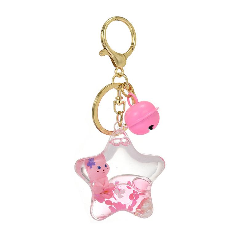 Creative Flowing Sand Acrylic Wishing Bottle Keychain