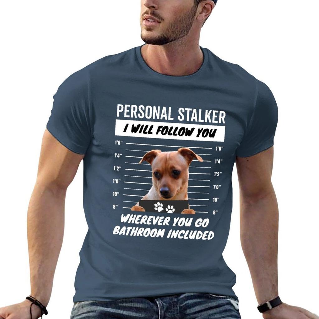 Personal Stalker Dog Chiweenie Tshirt Outdoor Sports Short Sleeve Top