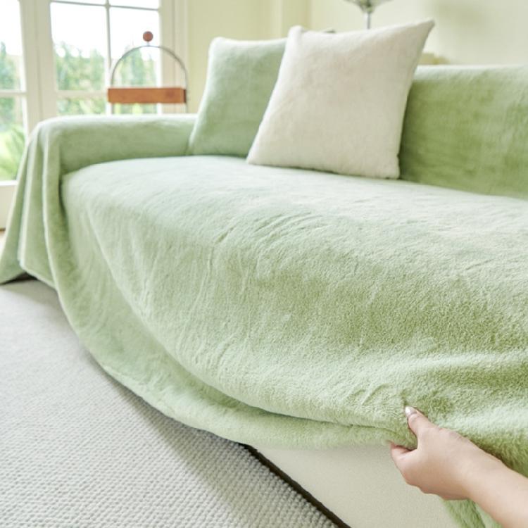 Comfort Enhancing Plush Sofa Towel,Easy Cleaning  Couch Cover Soft Furnitures Cover for Everyday Use Sofa Protection