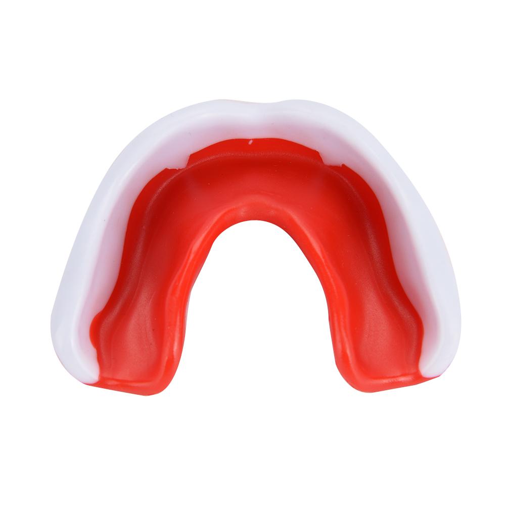 Professional Mouth Guard Teeth Protector Gum Shield Karate Boxing Protection Tool Red White