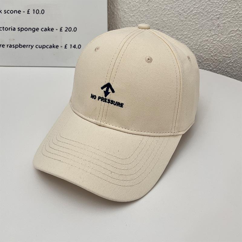 

American-style trendy brand embroidered letter baseball cap for women, spring and summer vintage versatile fashion cap that makes the face look 56-62CM(Soft Top）
