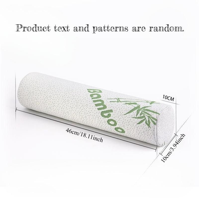 1pc Ergonomic Cervical Roller Pillow-Removable Washable Bamboo Leaf Design for Spine/Neck/Back/Leg Relief Travel Support