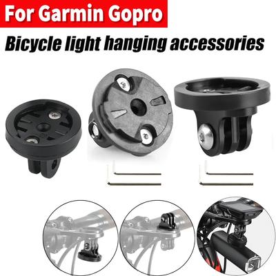Para Garmin Gopro Soporte para Ciclocomputador Soporte Soporte Adaptador Aleación de Aluminio Ciclismo Soporte para Luz Delantera Liberación Rápida