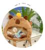 Capybara Cartoon Plush Doll Backpack - Cute, Soft, Small Travel Bag for Girls