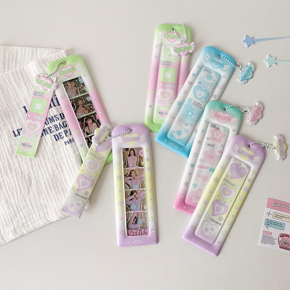 Long Bookmark Korean Photocard Holder PVC Card Cover Idol Card Display Protector  School Stationery