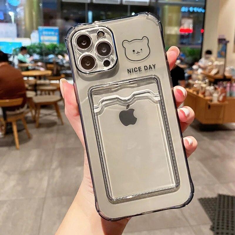 

Чохол для картки Гаманець для телефону iPhone 14 15 Pro 11 12 13 Pro Max Case iphone 15 7 8 Plus XR XS SE Силіконова накладка Photo Pocket For iPhone 15