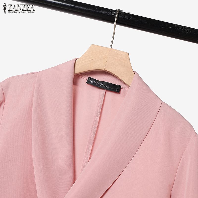 ZANZEA Women Long Sleeve Blouse and Pants Casual Two Piece Suit Sets