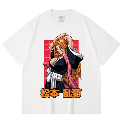 230 Gsm 100% Cotton Bleach V8 Matsumoto Print Unisex Heavy Cotton T Shirt