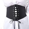 New Women's Wide Ties Elastic Waist Cover Flowers Fashion Large Size Belt