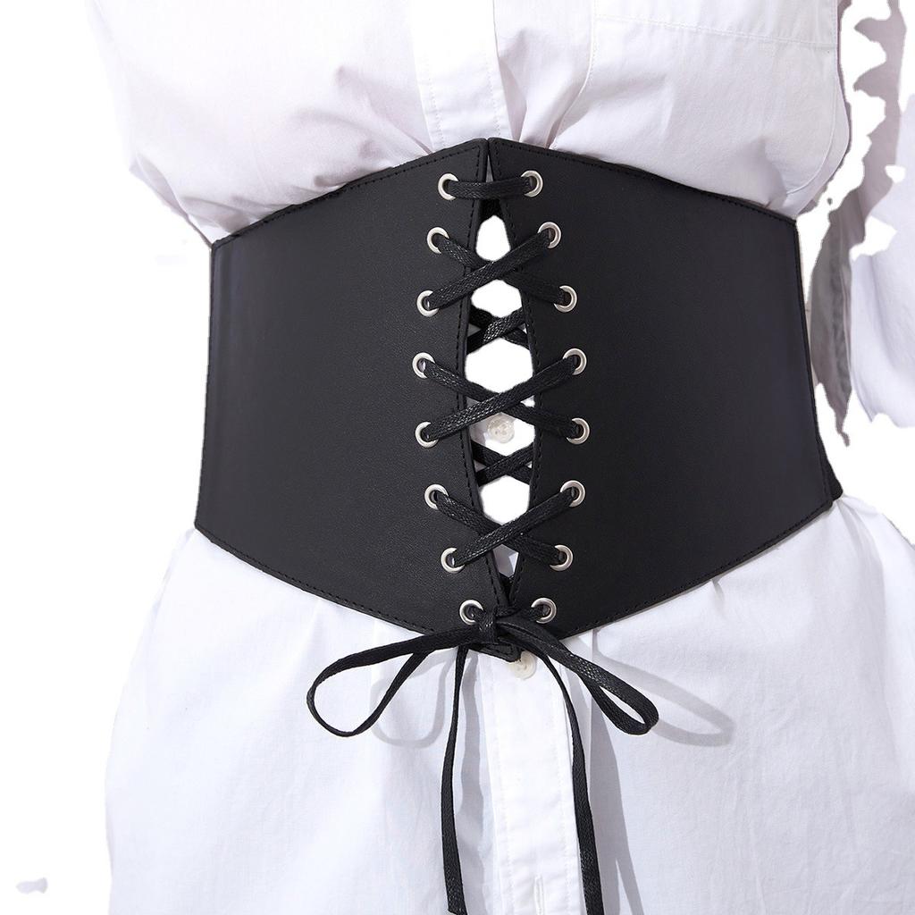New Women's Wide Ties Elastic Waist Cover Flowers Fashion Large Size Belt